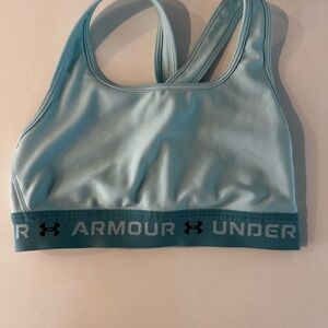 Under Armour Blue Racerback Sports Bra Moisture-Wicking‎